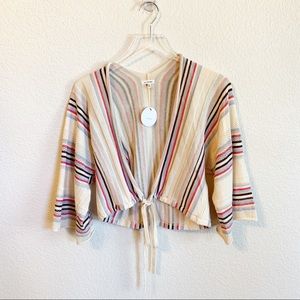 NWT En Creme Cropped cardigan, size Small